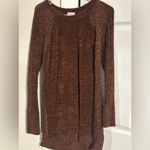 Lularoe Lauren sweater dress. Cinnamon/brown. Comfy and cute. Small. NWOT $25
